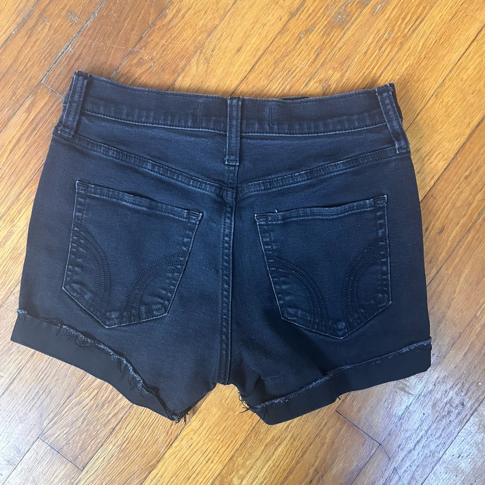Hollister Classic High Rise Stretch Black Short Size 5 W27 - Picture 6 of 8